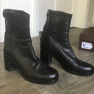 Alberto Fasciani Queen Black Leather Ankle Boots